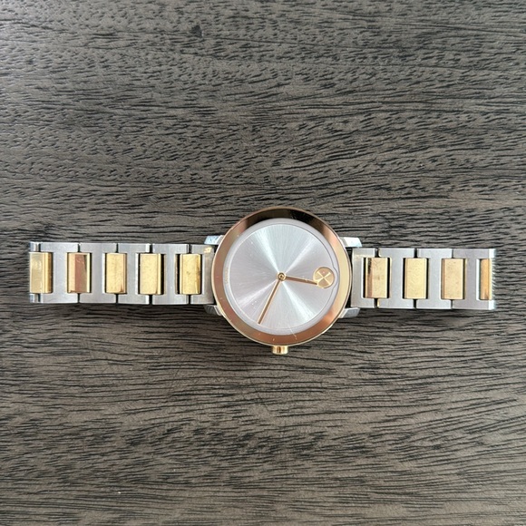 Ladies’ Movado Bold Two-Tone Watch with silver tone dial (model: 3601105) - Picture 3 of 3